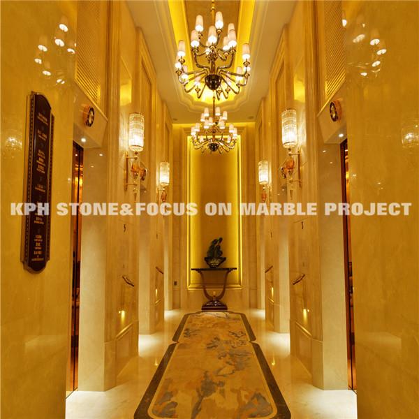 Yellow Roma Marble Skirting Carved Column