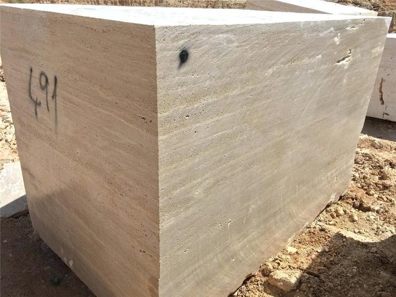 Turkey Beige Travertine Stone Block for Flooring Tile