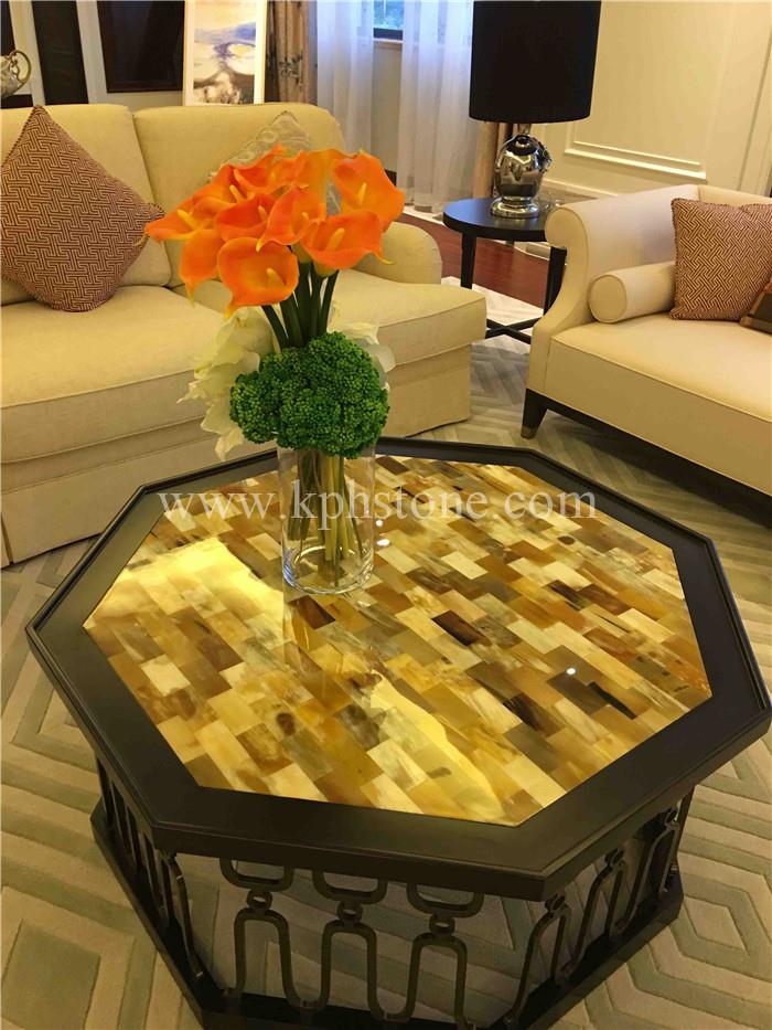 Tiger Eye Agate Table Top In Hotel Furniture