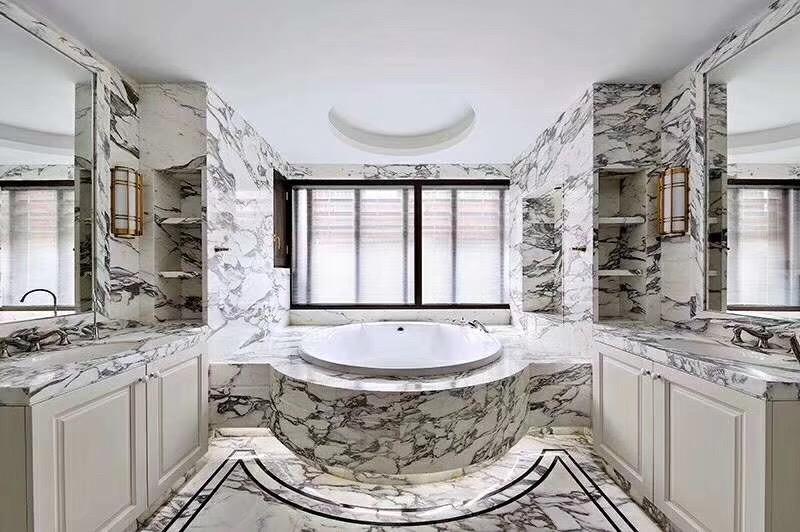 White Marble Bathroom Vanity Tops