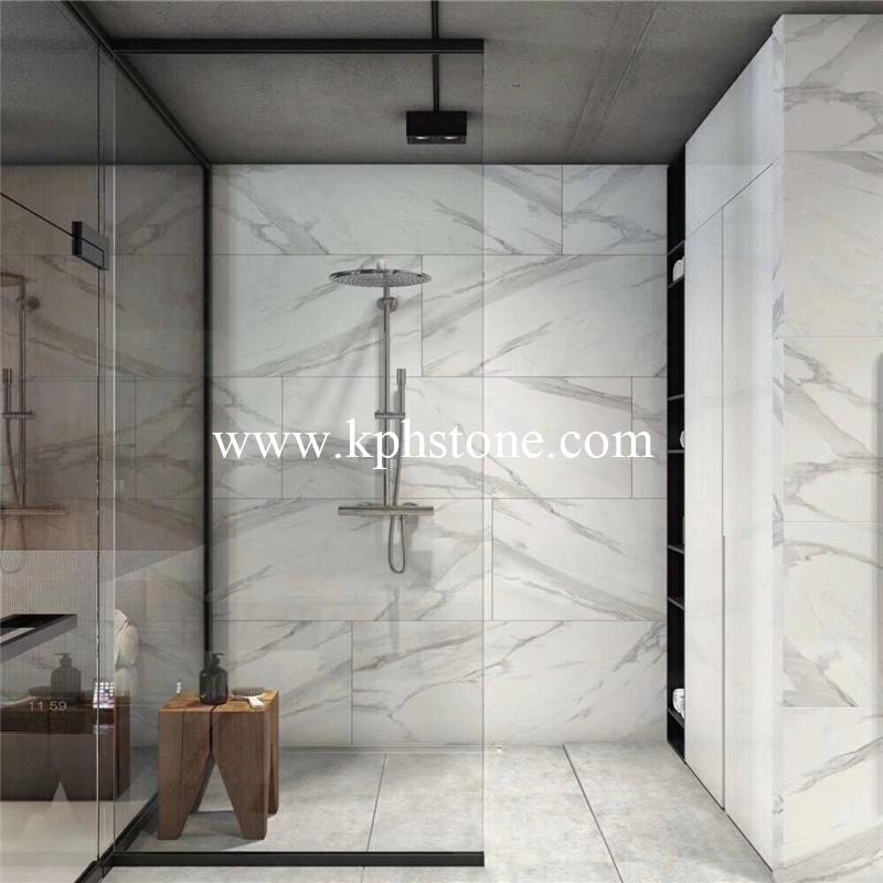 White Calacatta Marble Bathroom Wall Tiles