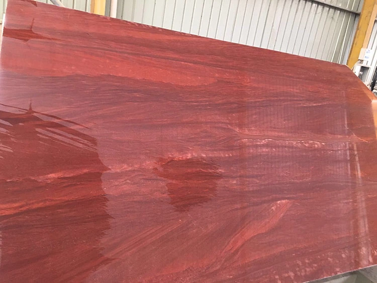 Red Wood Vein Marble For Kitchen Worktop And Bathroom Flooring Tile