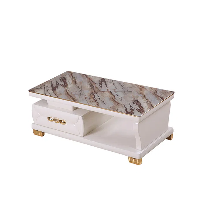 Rectangle Roman Impression Marble Tabletop