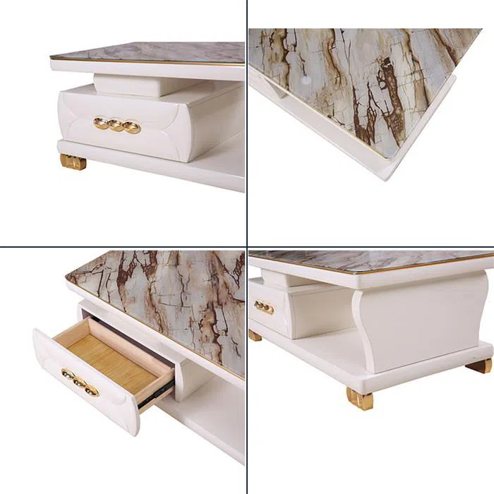 Rectangle Roman Impression Marble Tabletop