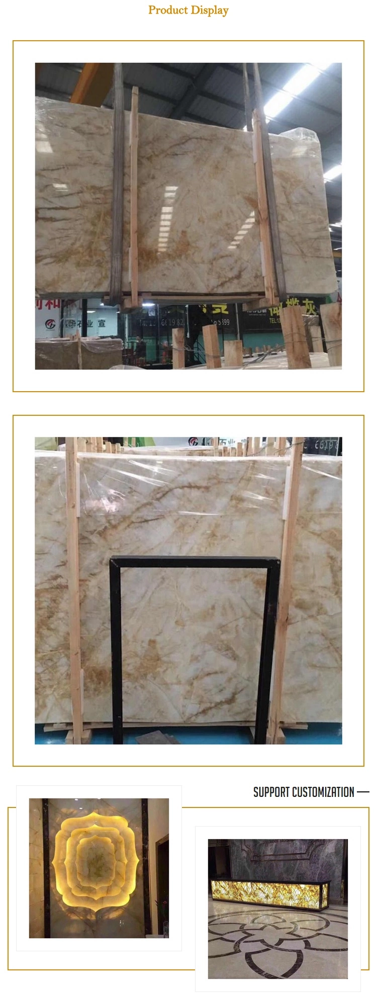 Superior Quality Beige Yellow Onyx Marble