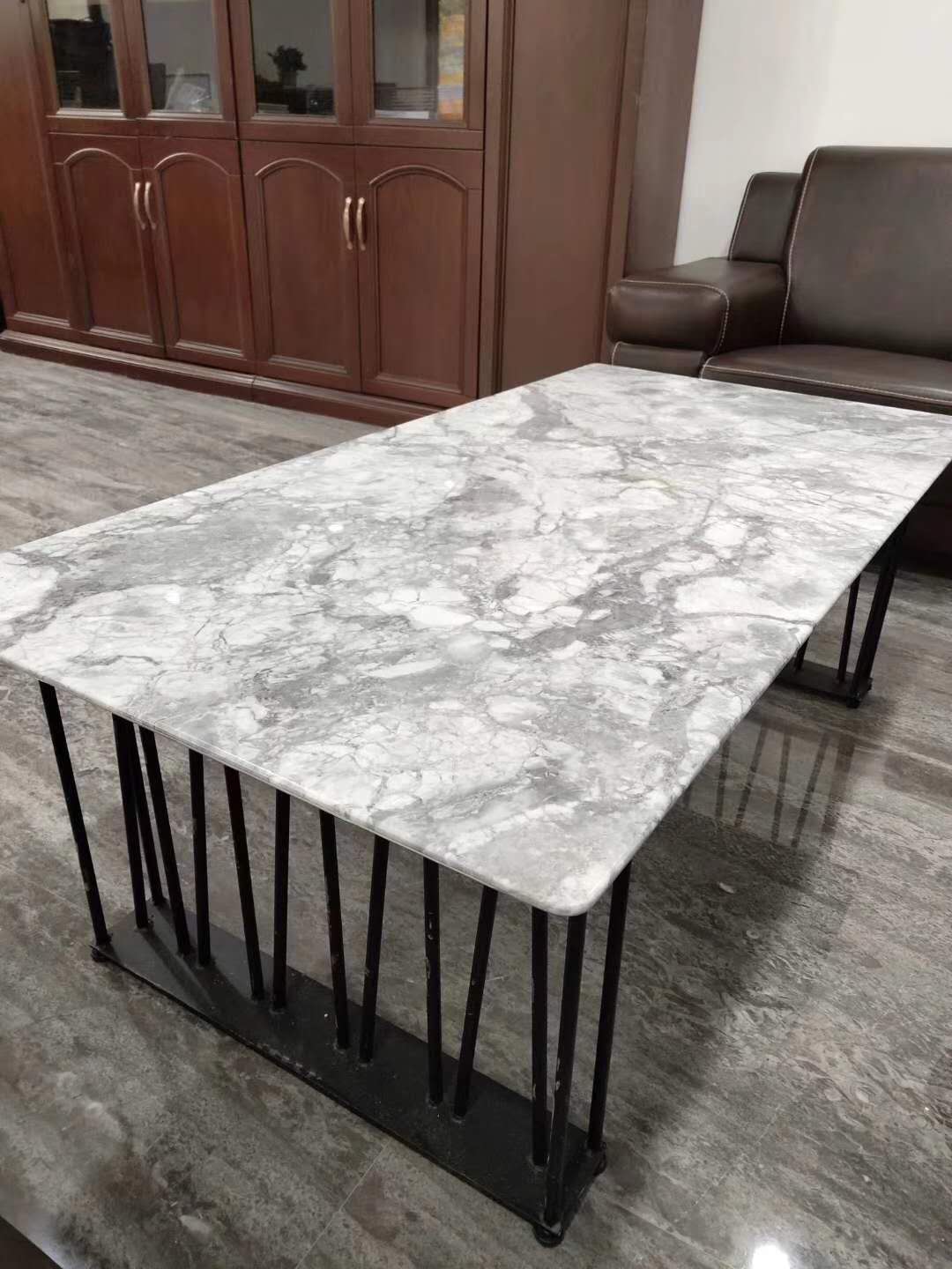 Super White Marble Dinning Coffee Table Tops Set