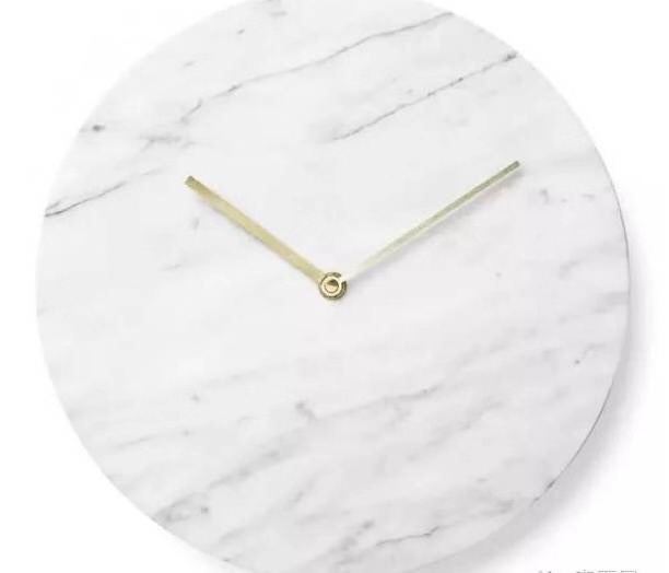 Stylish Rose Gold Marble Wall Clock Bell