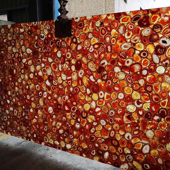 Stone Chips Red Agate Slab