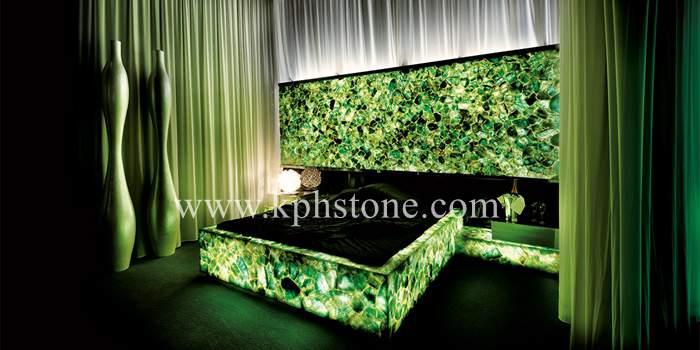 Semi-precious Stone Green Agate Onyx Marble
