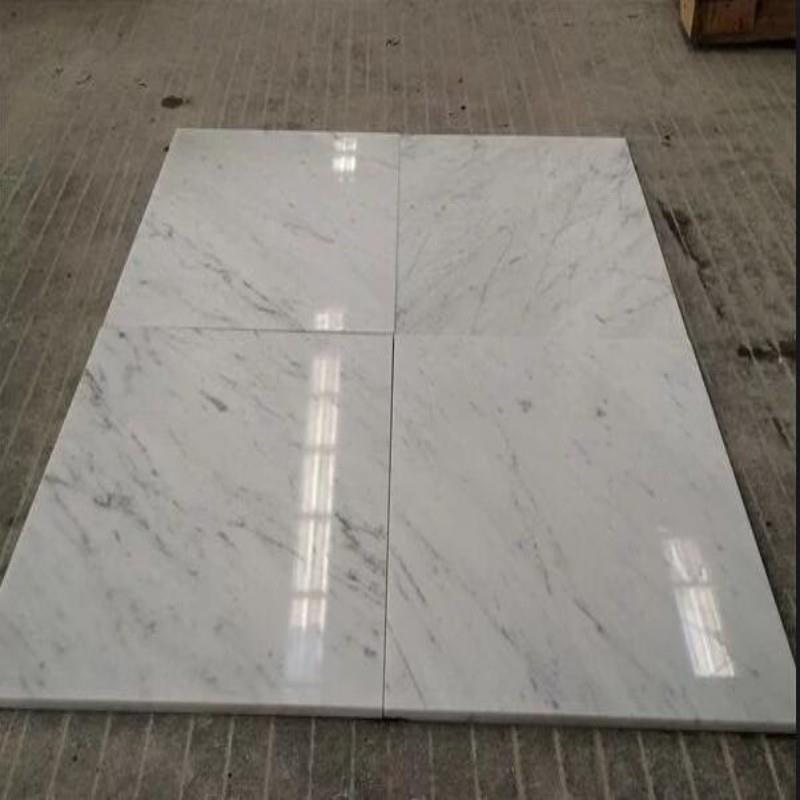 Round Cararra White Marble Table Top