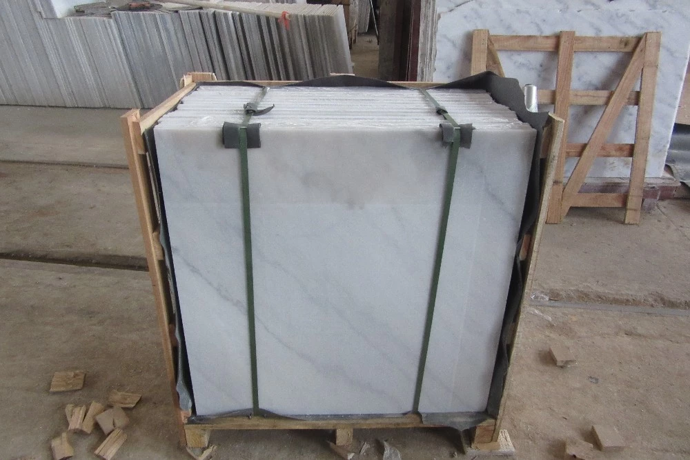 Polished Snow White Marble Floor Tiles