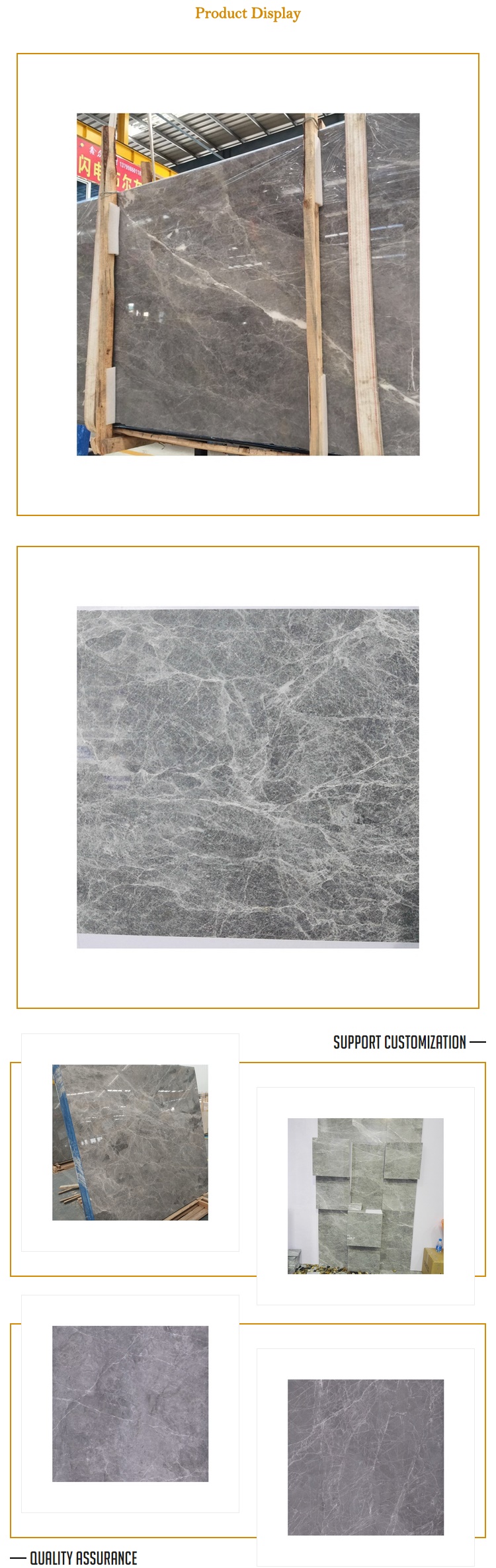 Penthouse Popular Floor And Wall Decor Grey Marble With White Veins