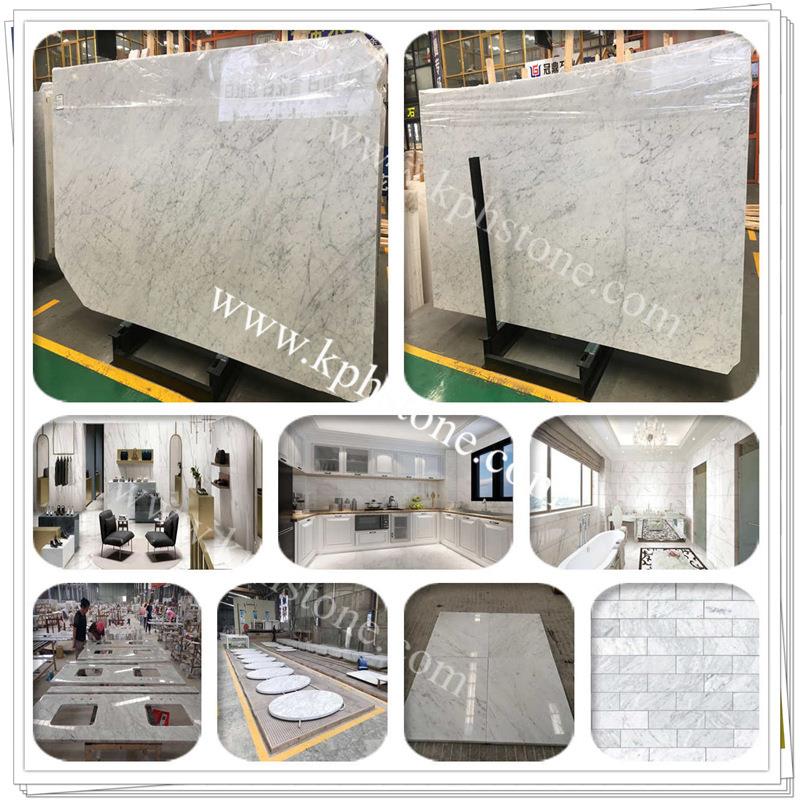 New Carrara Lincoln White Marble Slab