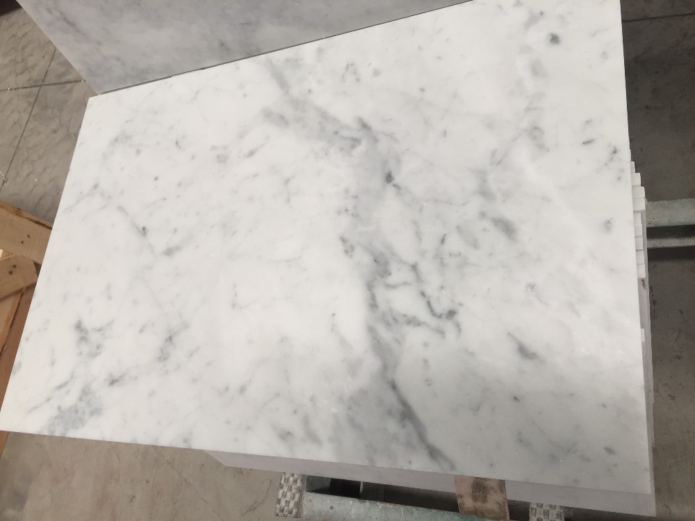 Natural Stone Polished Bianco White Carrara Marble Slab