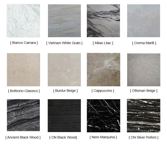 Natural Sivec White Marble Stone Tiles