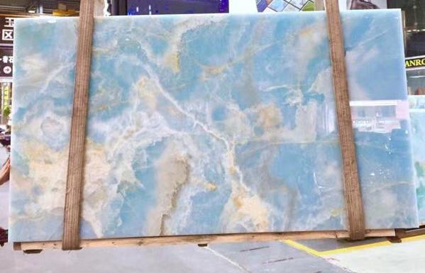 Natural Blue Onyx Stone Marble Slab