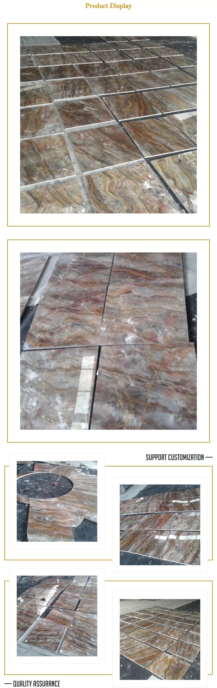 Macchia Vecchia Brown And Red Onyx Marble For Counter Top, Floor Tile, Wall Strip Etc