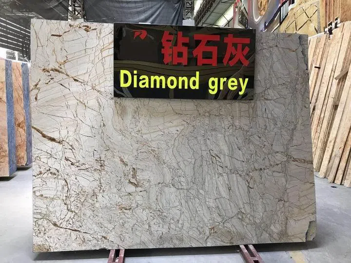 High Polished Diamond Grey Marble Slab