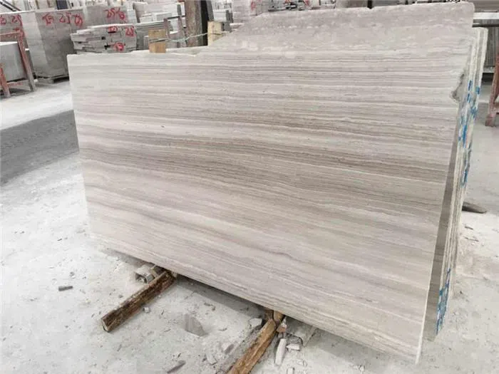 Grey Wooden Vein Marble Slab For Project