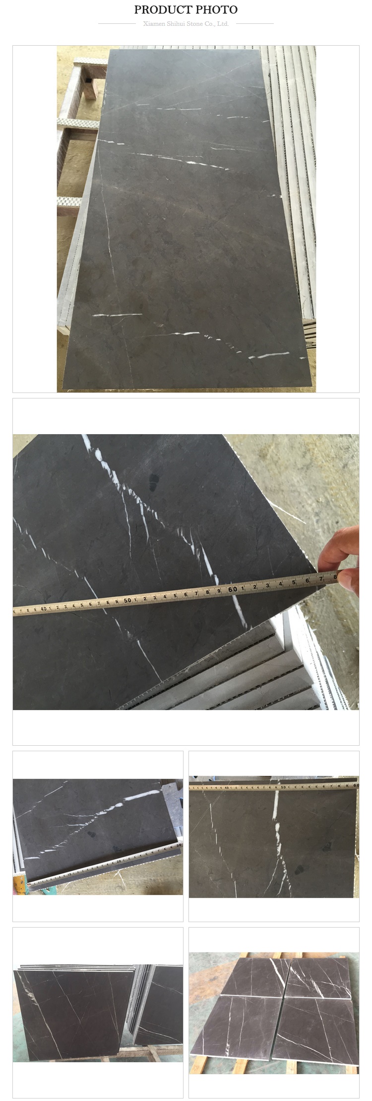 Honed Pietra Grey Marble Tile