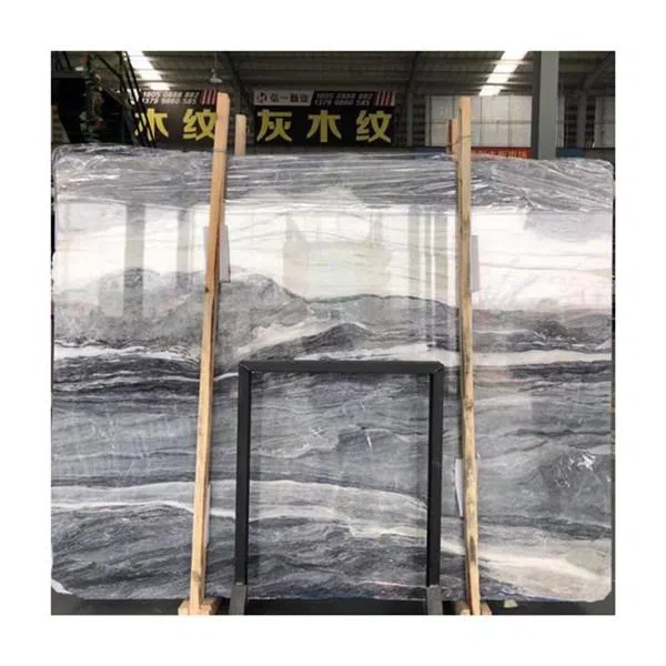 Grey Marble Slab With White Veins