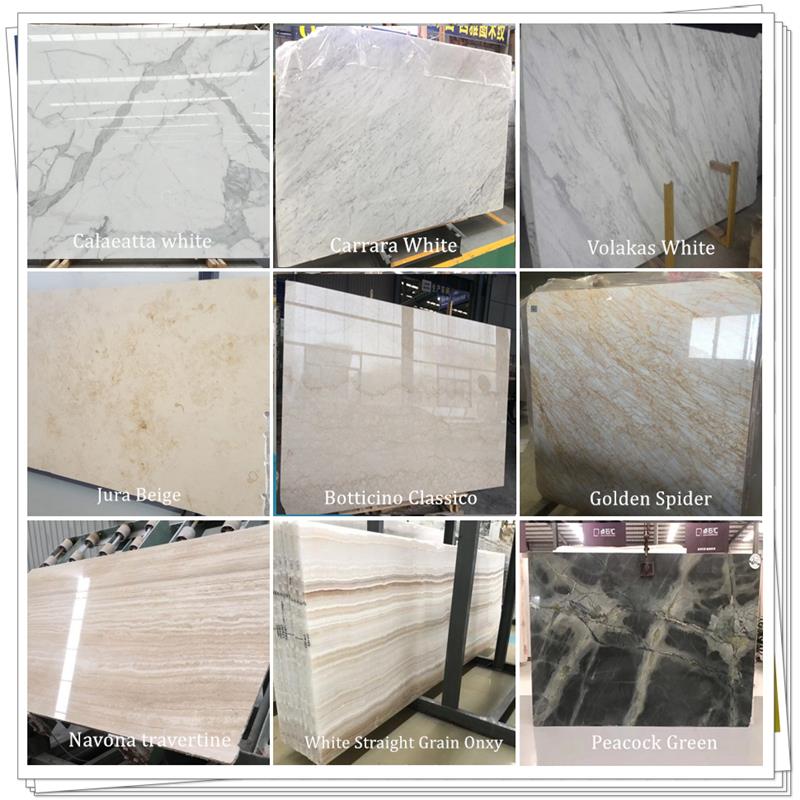 Grey Marble Serpeggiante Wooden Slabs for Flooring Decor
