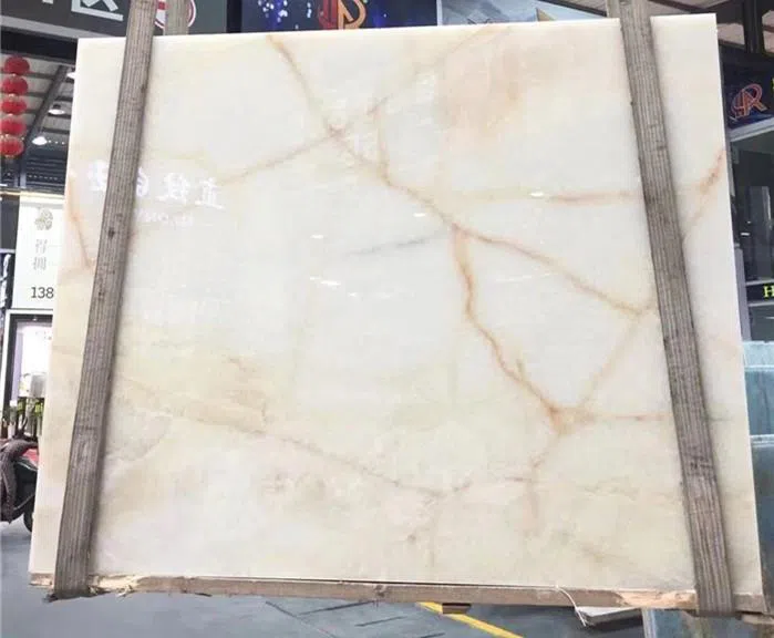 Golden Silk White Marble Stone For Project