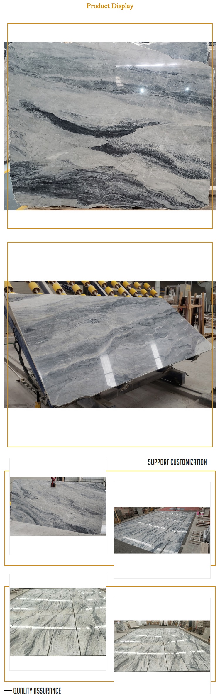 Grey Color Marble,China Cheap Price Natural Stone Slabs Blue Mountain Veins Grey Marble