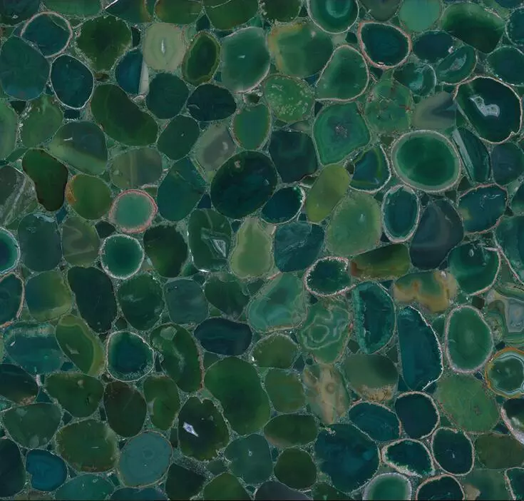 Green Onyx Agate Marble Stone, Suitable For Table