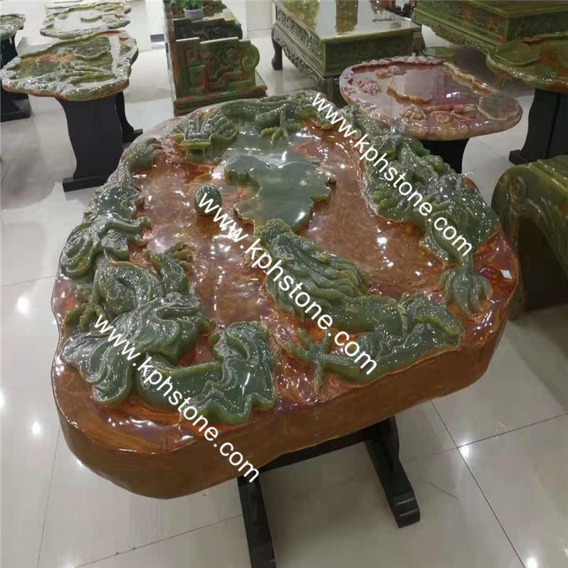 Factory Wholesale Green Onyx Table Tops
