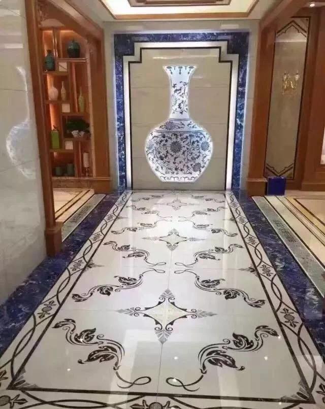 Flower Marble Floor Design Waterjet