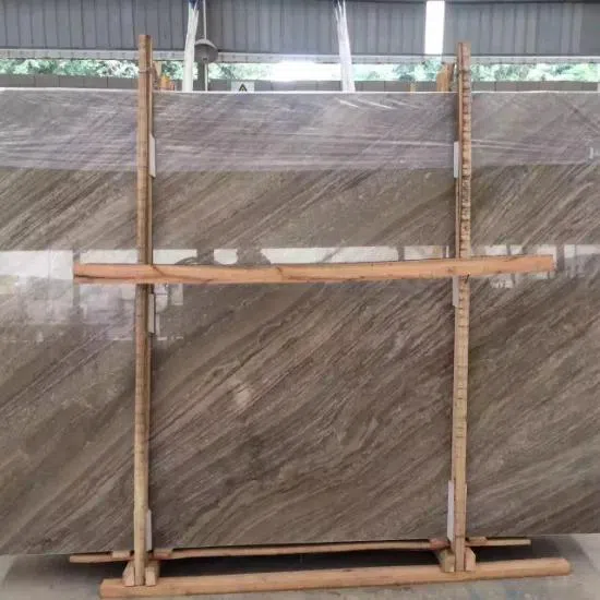 Coffee Wooden Brown Marble Slab For Interior Floor