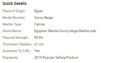 Egyptian Marble Sunny Beige Marble Slab
