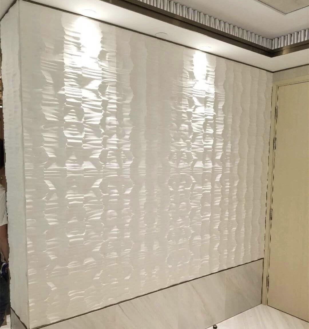 CNC Waterjet Engraved 3D Panels Wall