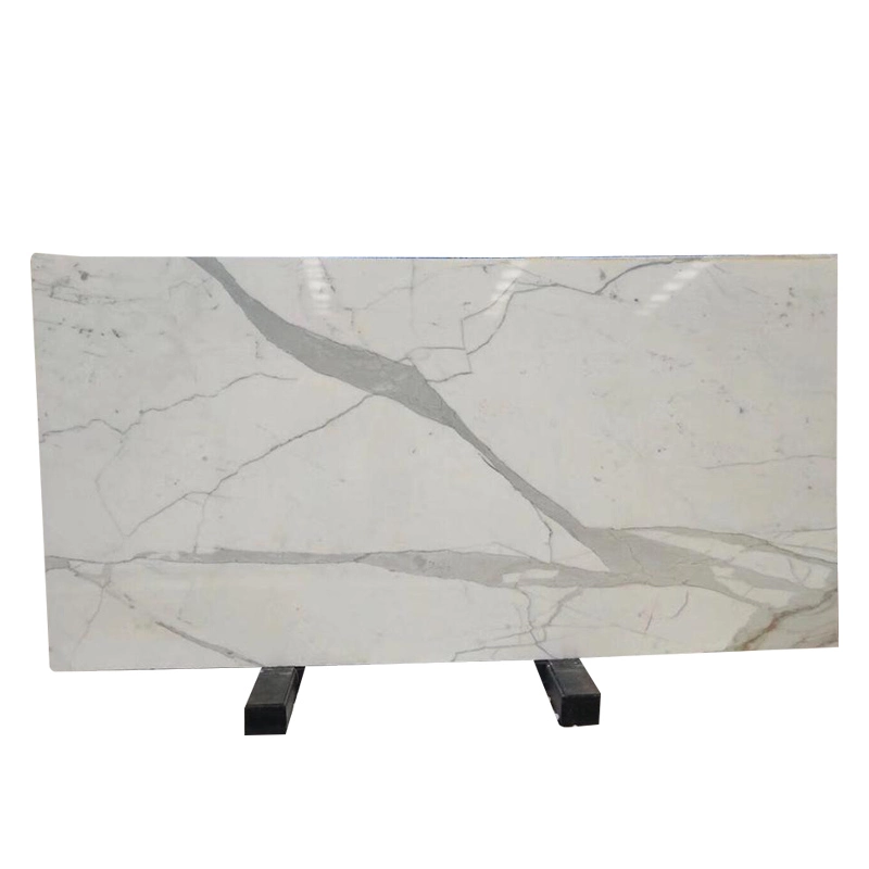 Custom Cut Valakas White Marble Slab Tiles