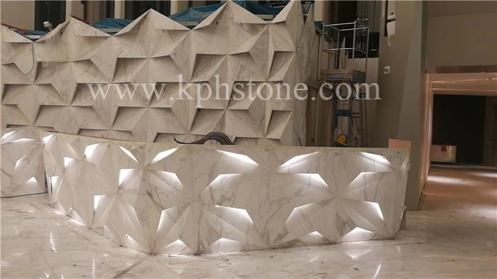 Carrara White Marble in Casinos Front Desk