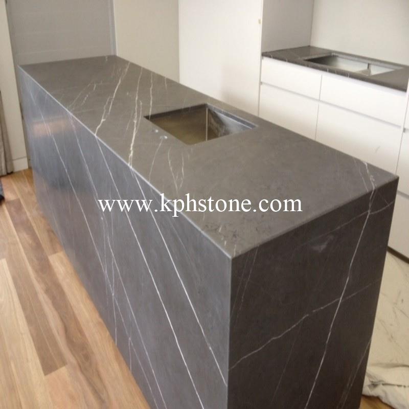 Bulgaria Grey Marble Kitchen Countertops