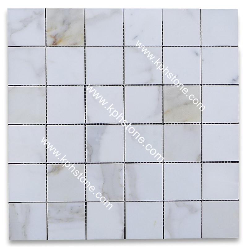 Calacatta Gold 2x2 Square Mosaic Tile Honed