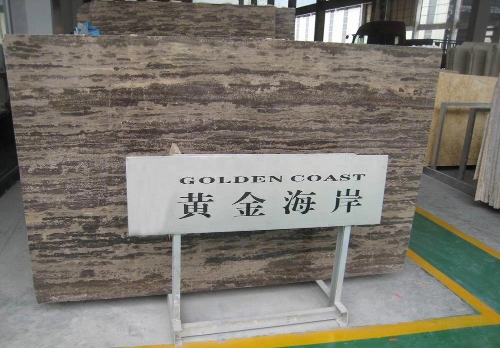 China Dark Rainforest Brown Golden Coast Marble