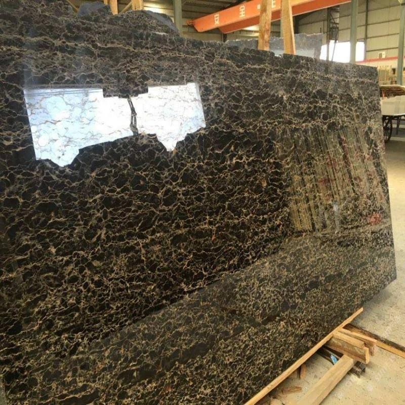 China Black Gold Marble Floor Tiles
