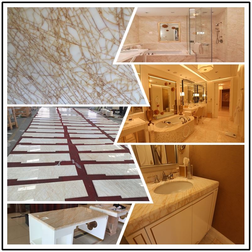 Babylon Golden Marble Bathroom Vanity Tops