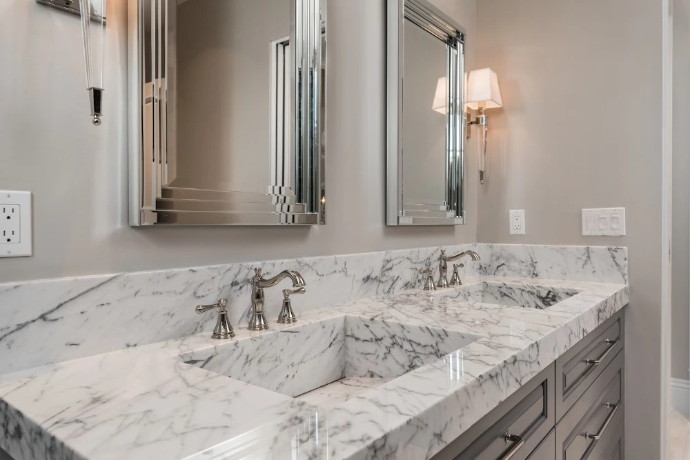 Bianco Statuario Marble Bathroom Vanity Top