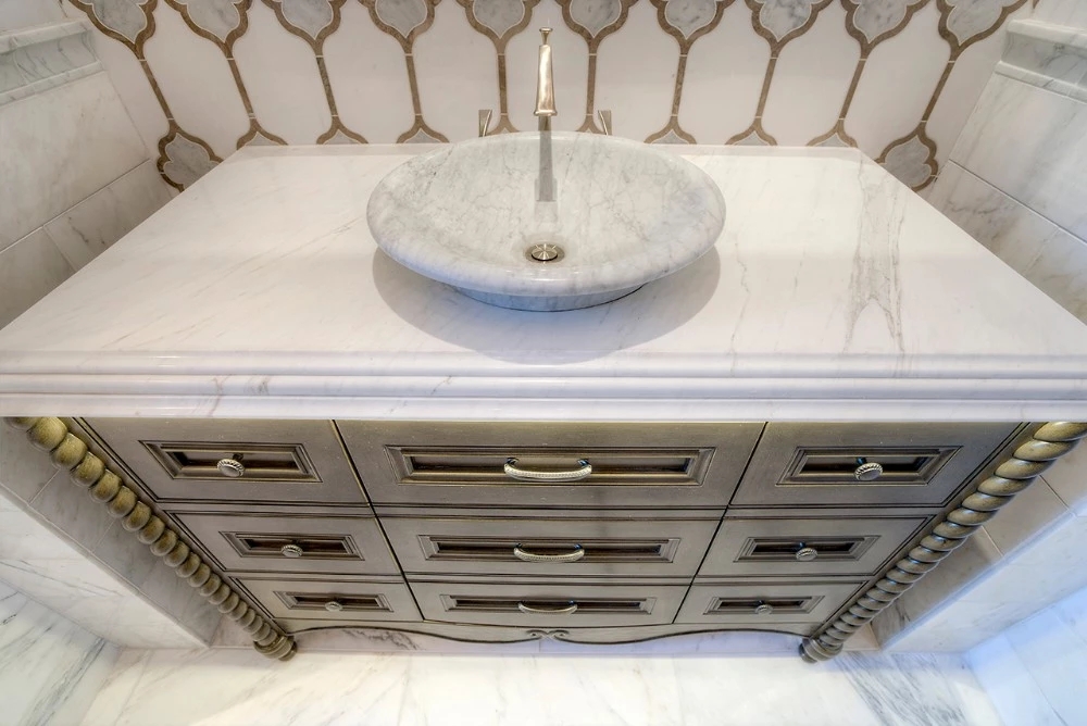 Bianco Statuario Marble Bathroom Vanity Top