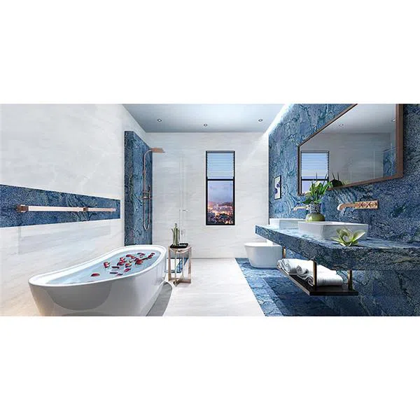 Blue Natural Marble Stone For Bathroom Adorn