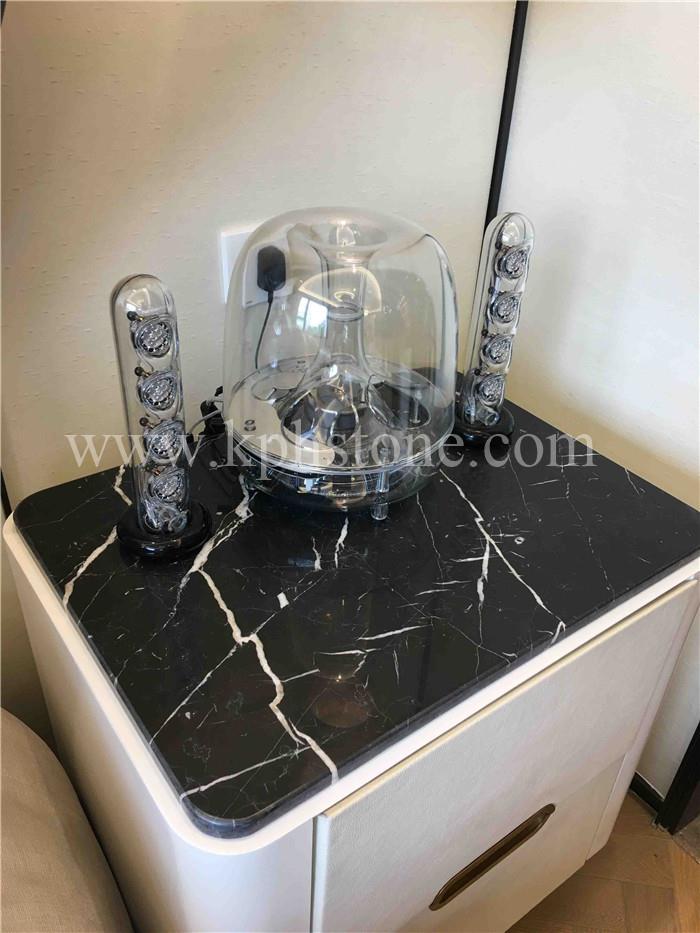 Black Marquina Marble for Hotel Night Table Top