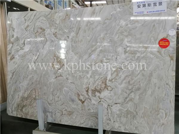 andes Snow Marble with Special Vein