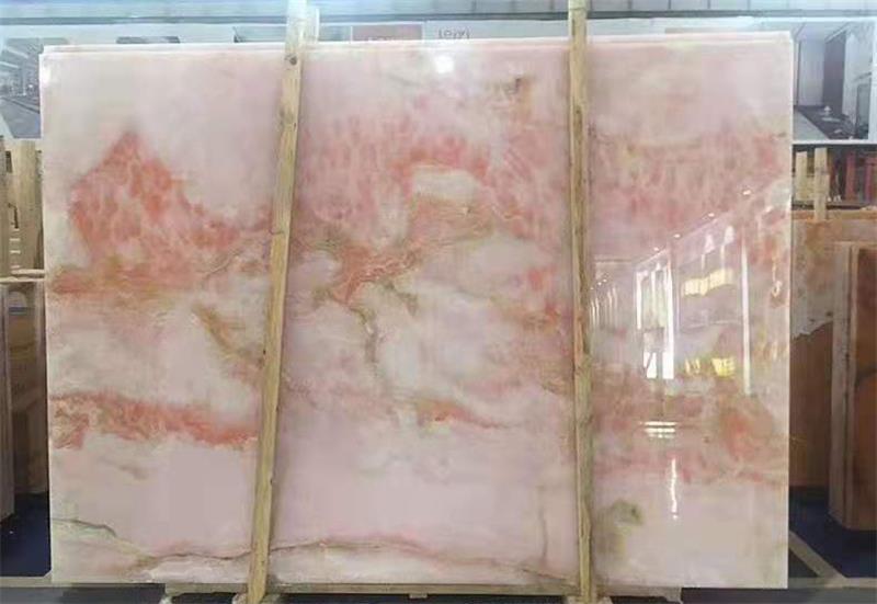 Afghan Pink Onyx Slabs for decorative