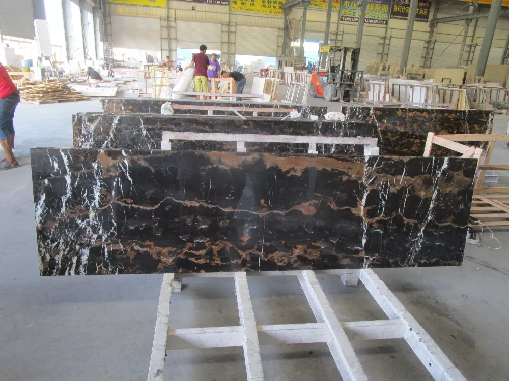 Afghan Black And Gold Marble Portoro Marble