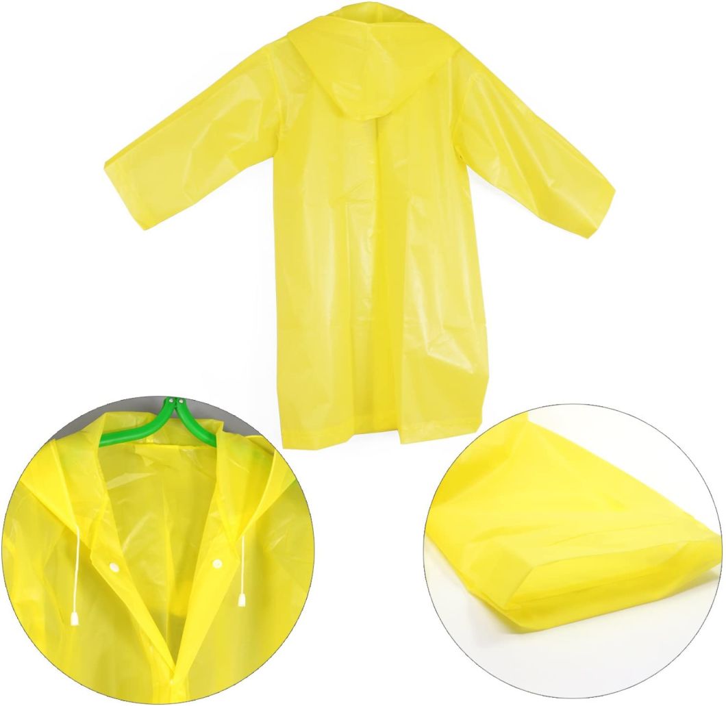 Kinder Regenmantel Wasserdichter Regen Poncho Outdoor Jacke mit Kapuze und Ärmeln für Kinder