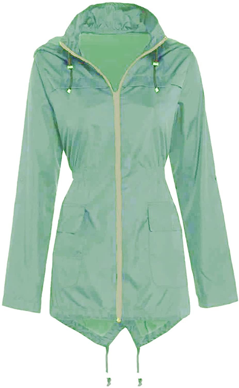 Легкий дождь Mac Kagool Parka полиэстер дамы дождевик куртка два кармана плюс размер